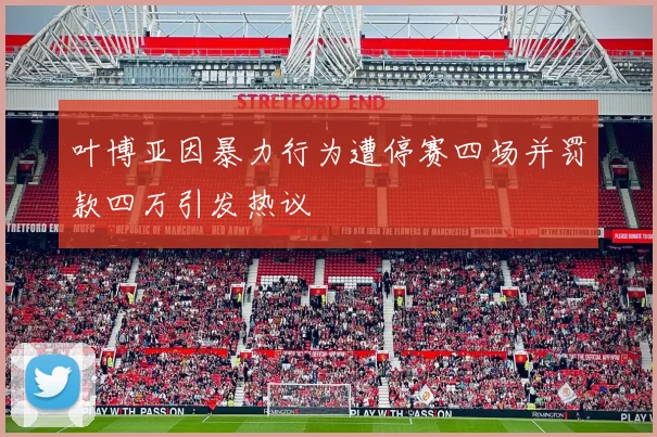 叶博亚因暴力行为遭停赛四场并罚款四万引发热议